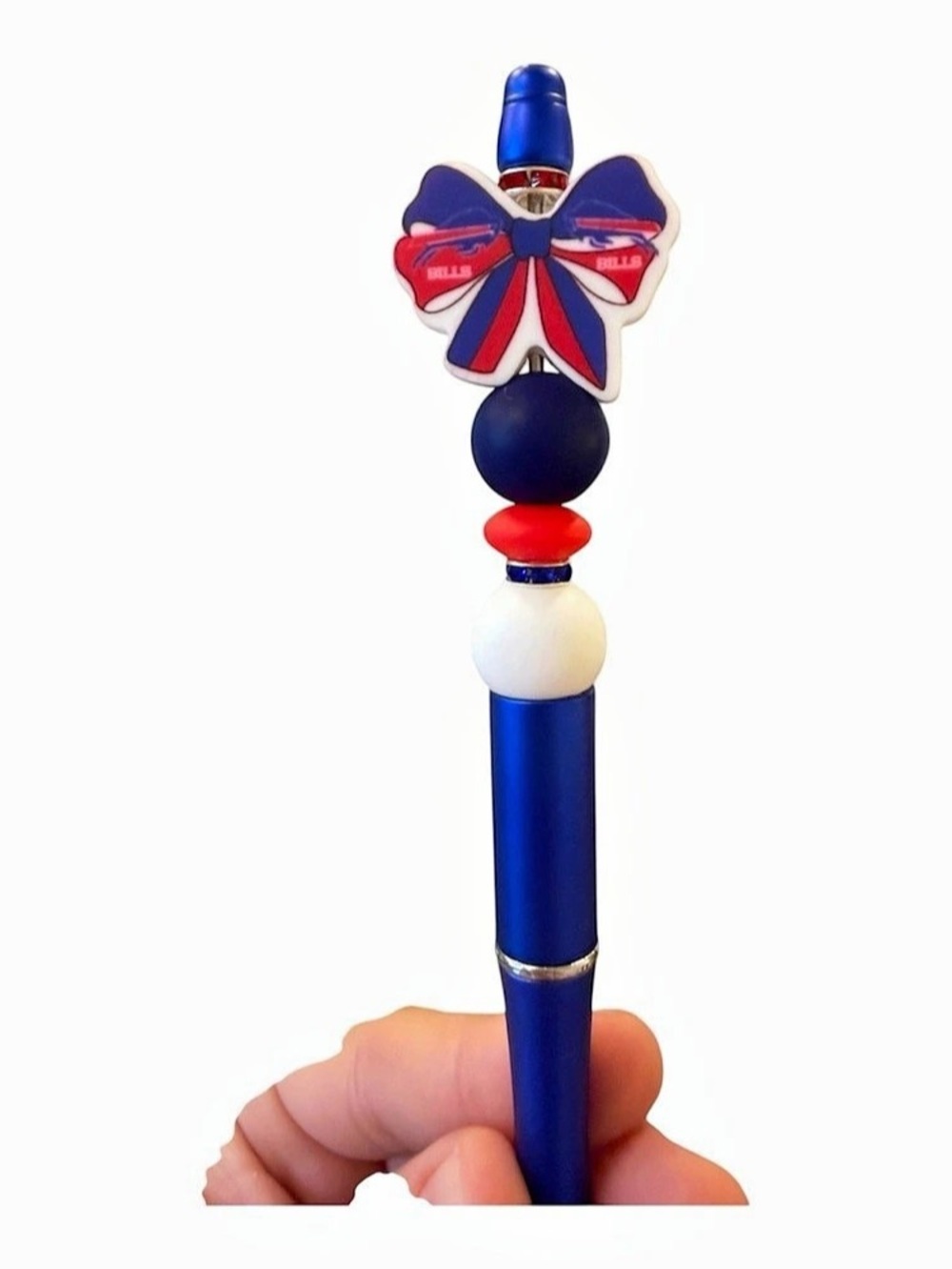 Buffalo Bills Inspired Handmade Beaded Pen
